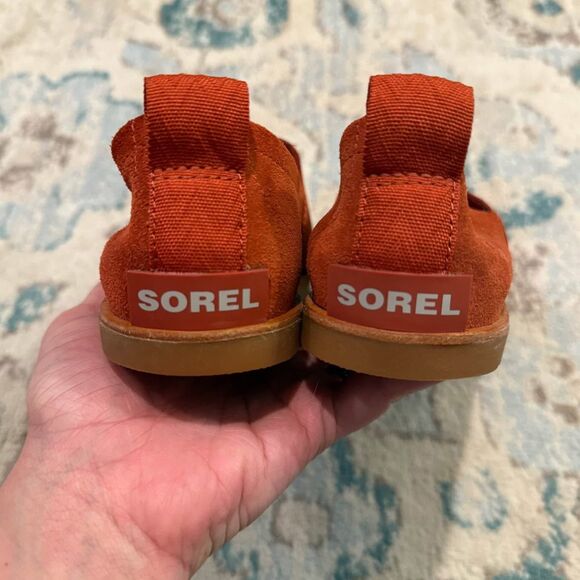 Sorel Ella Orange Suede Slip-On Loafers Size 6 - Picture 6 of 9